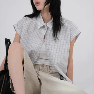 Dobe Drop Sleeve Small Check Shirt
