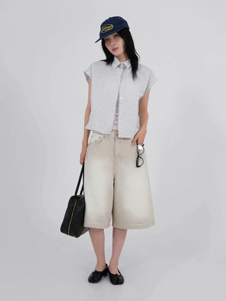 Dobe Drop Sleeve Small Check Shirt