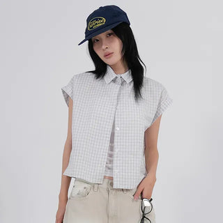 Dobe Drop Sleeve Small Check Shirt