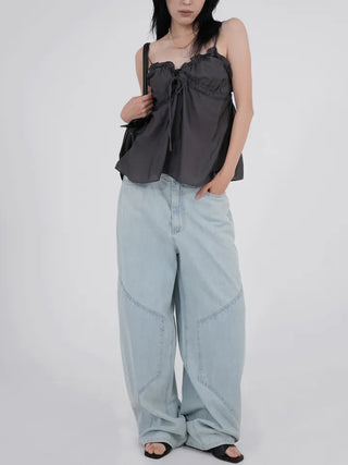 Hane Double Knee Ice Denim Pants