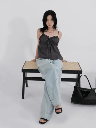 Hane Double Knee Ice Denim Pants