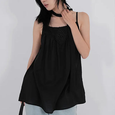 Ciel Diamond Long Sleeveless Blouse