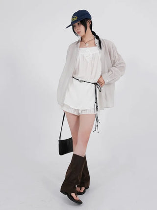 Ciel Diamond Long Sleeveless Blouse