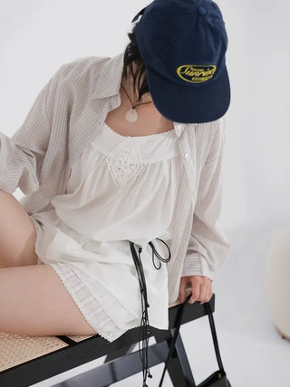 Ciel Diamond Long Sleeveless Blouse