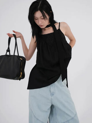 Ciel Diamond Long Sleeveless Blouse