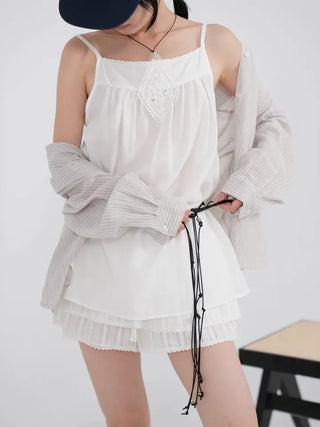 Ciel Diamond Long Sleeveless Blouse
