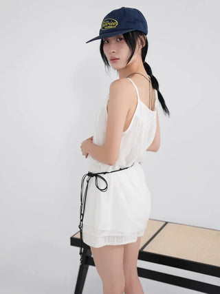 Ciel Diamond Long Sleeveless Blouse