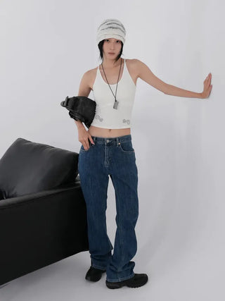 Rurti Beaded Ribbed Sleeveless Top
