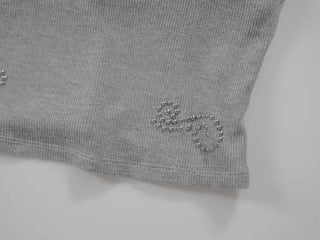 Rurti Beaded Ribbed Sleeveless Top