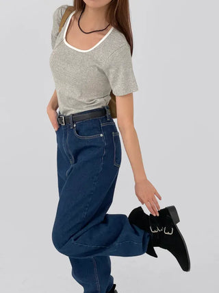 Dayin Semi-Tapered Denim Pants