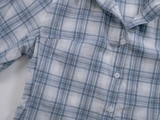 Zeo 3/4 Vintage Crop Check Shirt