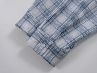 Zeo 3/4 Vintage Crop Check Shirt