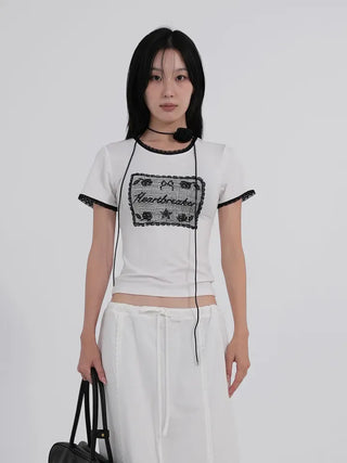 Mira Flowy Lace Short Sleeve