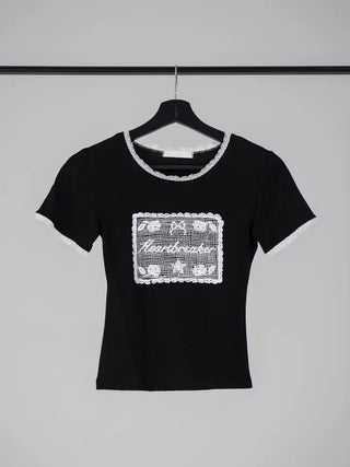 Mira Flowy Lace Short Sleeve