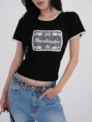 Mira Flowy Lace Short Sleeve