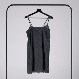 Dorin Reversible Check Dress