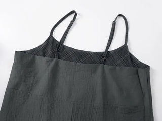 Dorin Reversible Check Dress