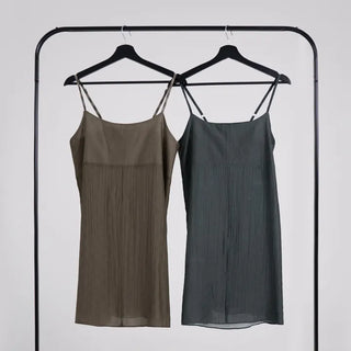 Dorin Reversible Check Dress