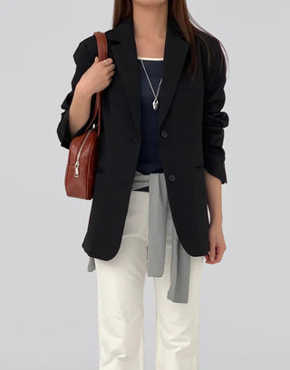 Chaki Two-Button Tailored Jacket Spring Outerwear