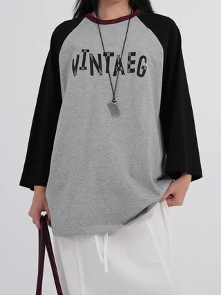 Dase 3/4 Sleeve Vintage Ringer Tee