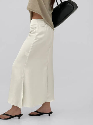 Celine Satin Long Skirt