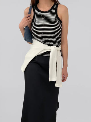 Celine Satin Long Skirt