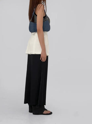 Celine Satin Long Skirt