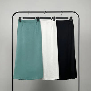 Celine Satin Long Skirt