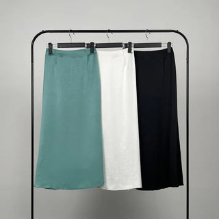 Celine Satin Long Skirt