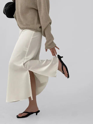 Celine Satin Long Skirt