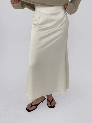 Celine Satin Long Skirt