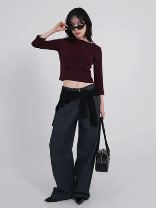 Shy Non-Faded Wide Raw Denim