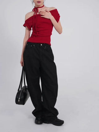 Shy Non-Faded Wide Raw Denim