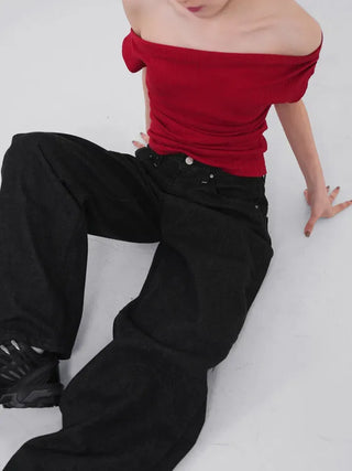 Shy Non-Faded Wide Raw Denim