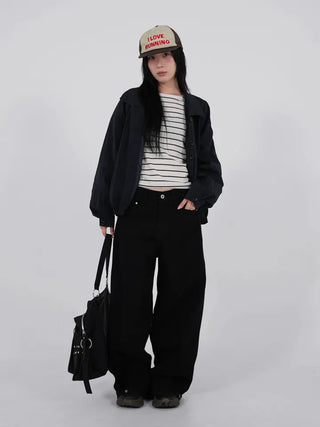 Bea Side Cut Snap Balloon Cotton Pants