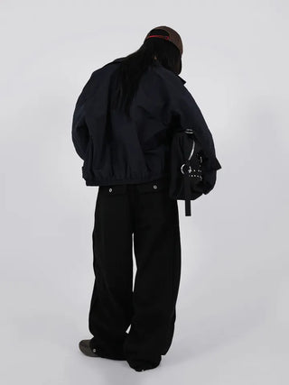 Bea Side Cut Snap Balloon Cotton Pants