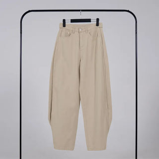 Bea Side Cut Snap Balloon Cotton Pants