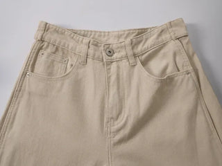 Bea Side Cut Snap Balloon Cotton Pants