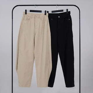 Bea Side Cut Snap Balloon Cotton Pants