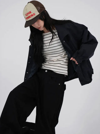 Aqua Stripe 3/4 Soft Punching Tee