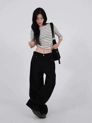 Aqua Stripe 3/4 Soft Punching Tee