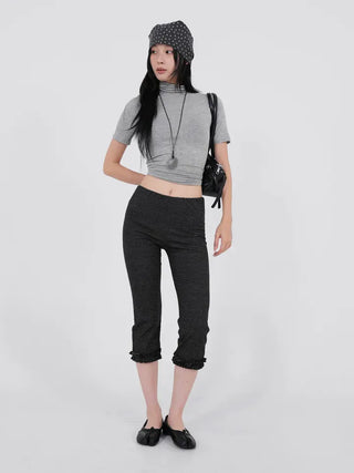 Somi 3/4 Slim Frill Pants