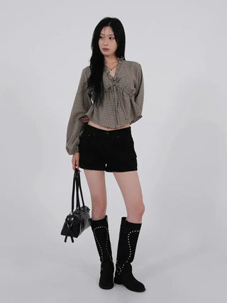 Hua Studded Western Long Boots