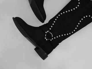 Hua Studded Western Long Boots