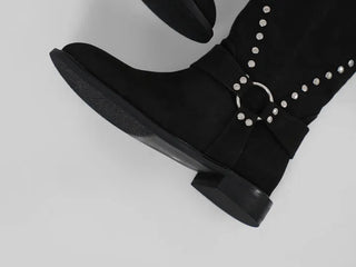 Hua Studded Western Long Boots