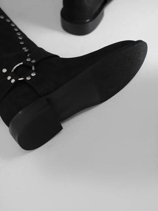 Hua Studded Western Long Boots