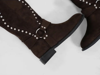 Hua Studded Western Long Boots