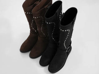 Hua Studded Western Long Boots