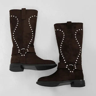 Hua Studded Western Long Boots