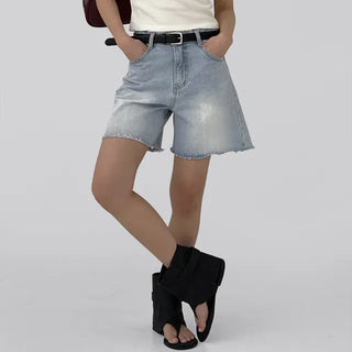 Jeanne Cut-off Half Denim Pants